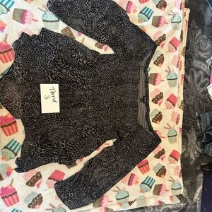 Torrid Black and Gray Patterned Blouse